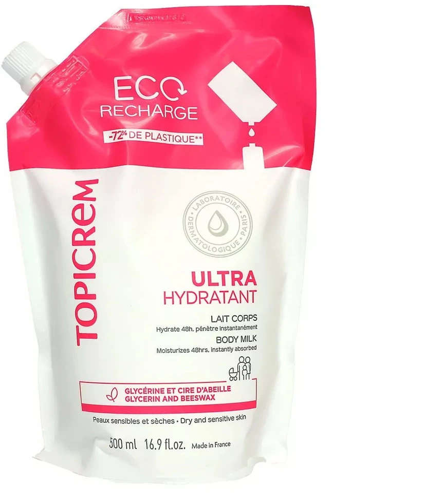 „Topicrem Ultra Hydratant“ drėkinamasis kūno pienelis kasdieniam naudojimui, 500 ml