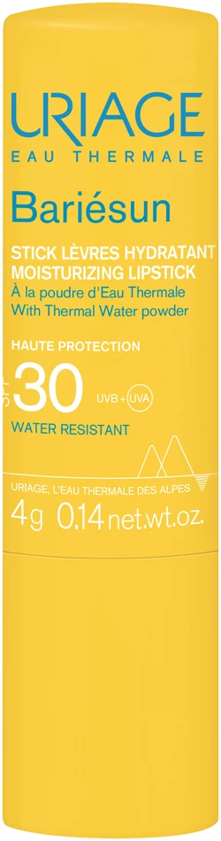Uriage Bariésun Moisturizing Lipstick Lūpų balzamas SPF 30 nuo saulės saugantis lūpų balzamas, 4 g