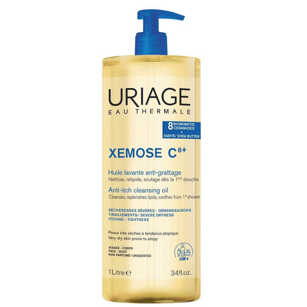 Uriage Xémose Cleansing Soothing Oil valomasis raminamasis aliejus, 1000 ml