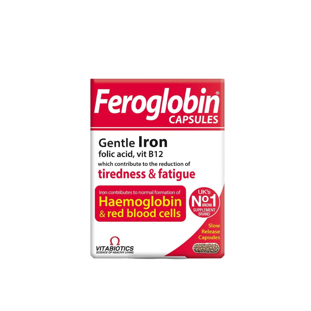 VITABIOTICS_Ferogoblin B12 maisto papildas, palaikantis hemogoblin ir raudon kraujo ląsteles 30 kapsulių