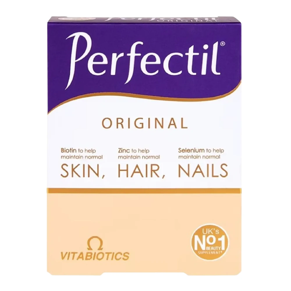 Vitabiotics, Perfectil Original, biotinas, cinkas ir selenas, palaiko sveiką odą, plaukus ir nagus, vitaminai, 30 kapsulių