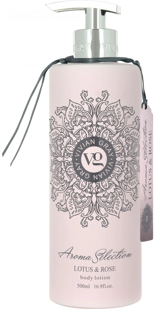 Vivian Gray, Aroma Selection, Lotus & Rose, Hydrating, Losjonas kūnui, 500 ml