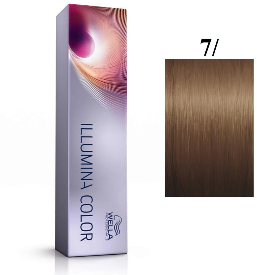 Wella Professionals Illumina Color Permanent Hair Dye 7/ Medium Skirtas šviesiems plaukams, 60 ml