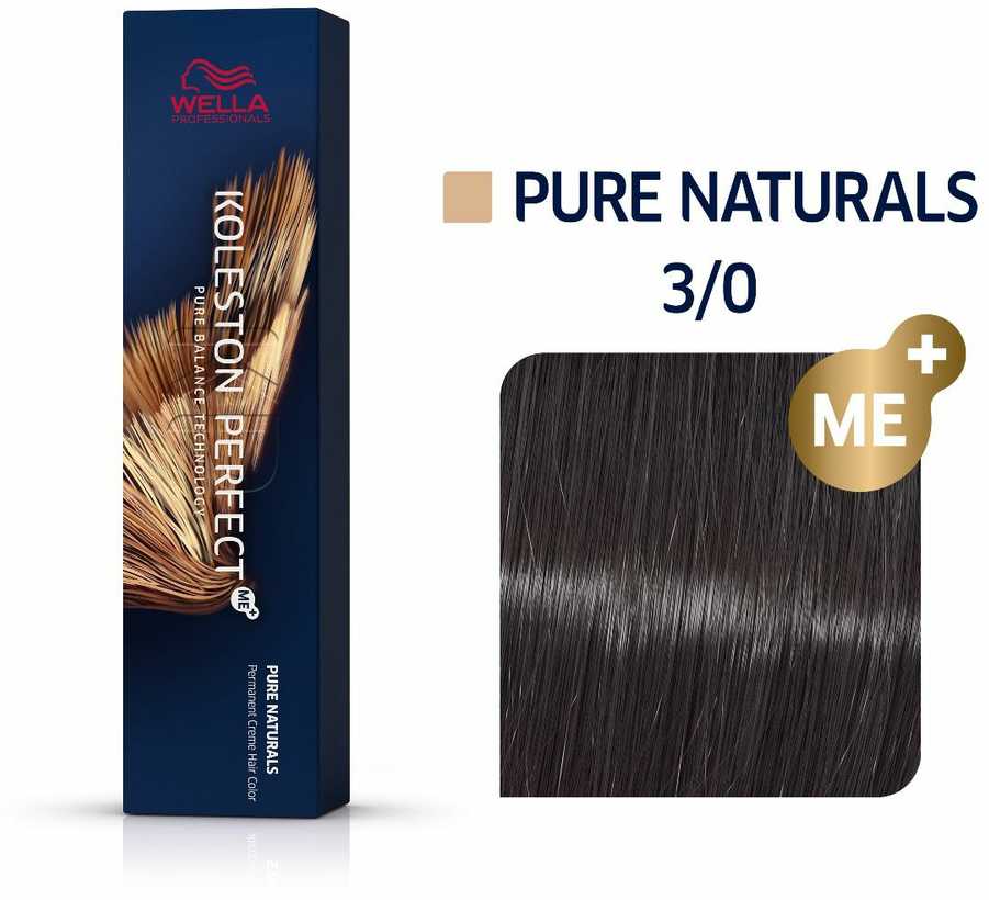 "Wella Koleston Perfect Me+ 3/0 Pure Naturals" plaukų dažai 60ml