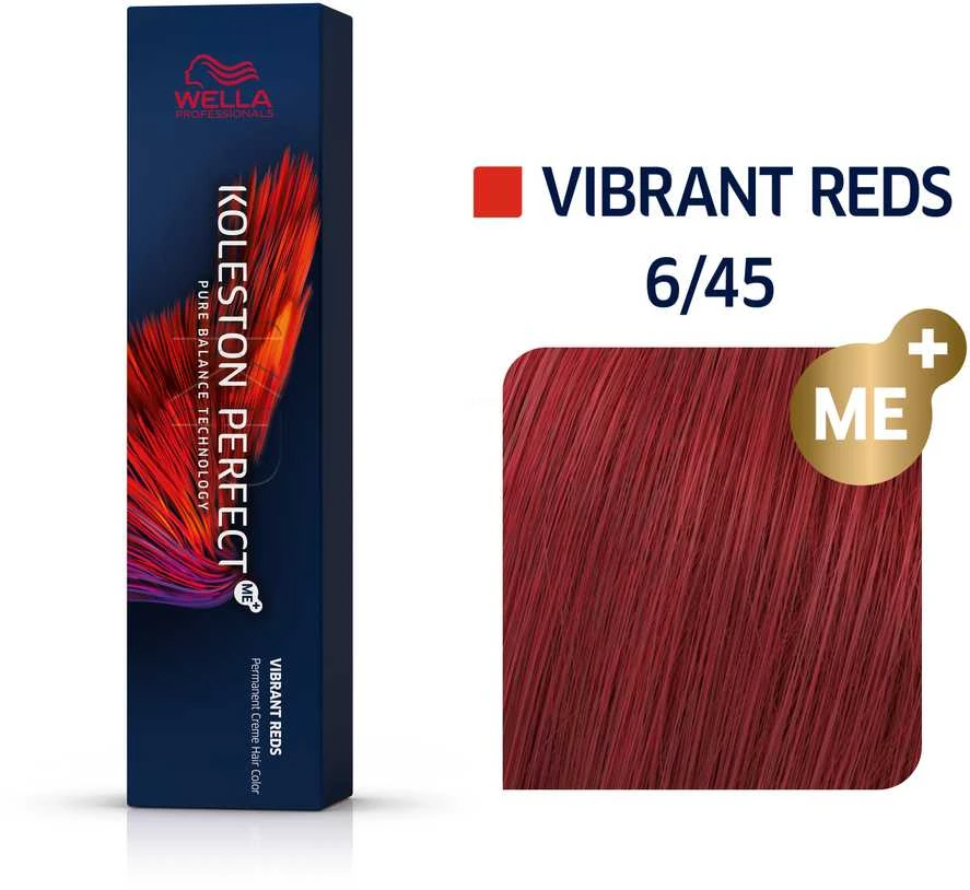 Wella Koleston 6-45 dažų pakuotė su spalvos pavyzdžiu