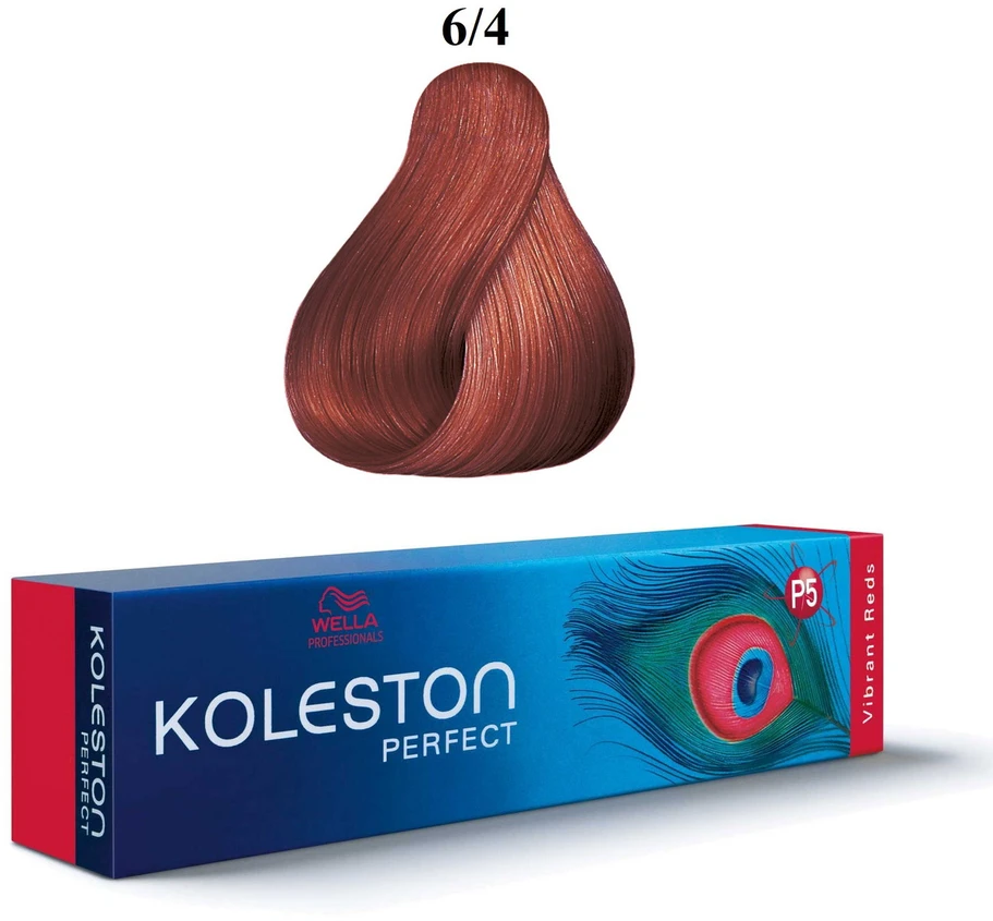 Wella Professionals Koleston Perfect Permanent Hair Dye 6/4 Dark Skirtas šviesiems plaukams Raudona, 60 ml