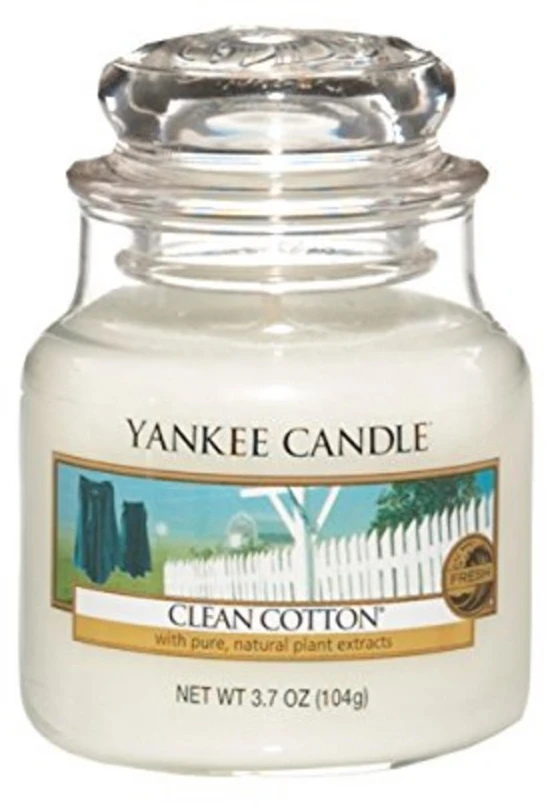 Yankee Candle Clean Cotton Scented Candle unisex, 104 g