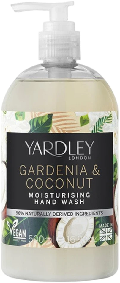 „Yardley Gardenia & Coconut Milk“ botaninis valomasis rankų gelis, 500 ml