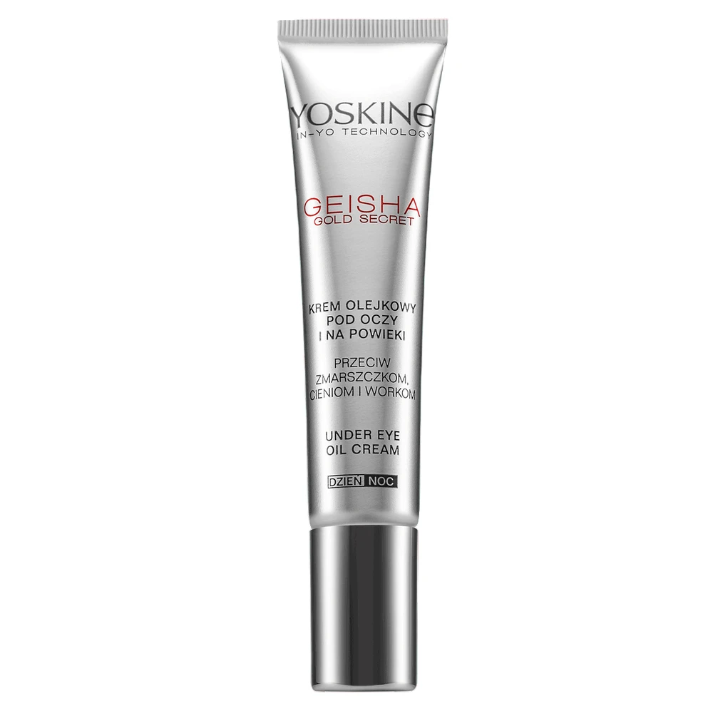 Yoskine Geisha Gold Secret Oil Kreminis for Eyes and Eyelids Against Bags and Dark Circles paakių kremas nuo tamsių ratilų, 15 ml