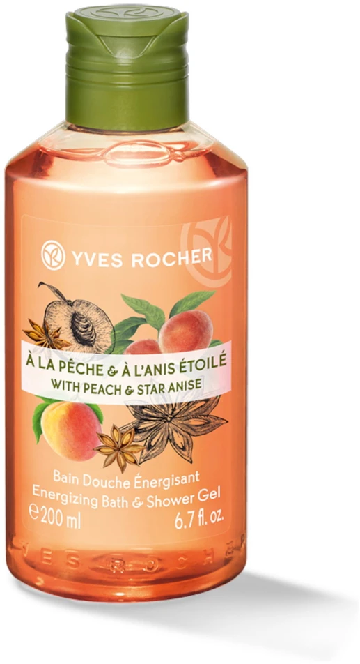 Yves Rocher Peach Star Anise Peach Energising Dušo želė All Skin Types, 200 ml