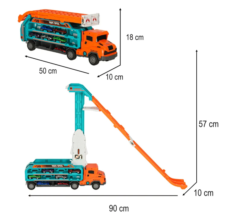Automobilių lenktynių trasa su sunkvežimiu, KX3458