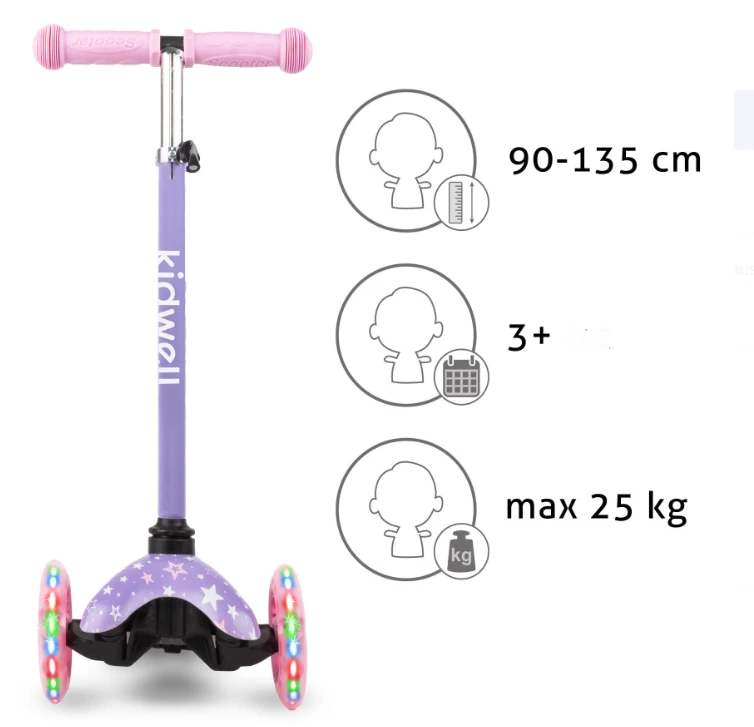 Balansinis paspirtukas Uno Stars, violetinis