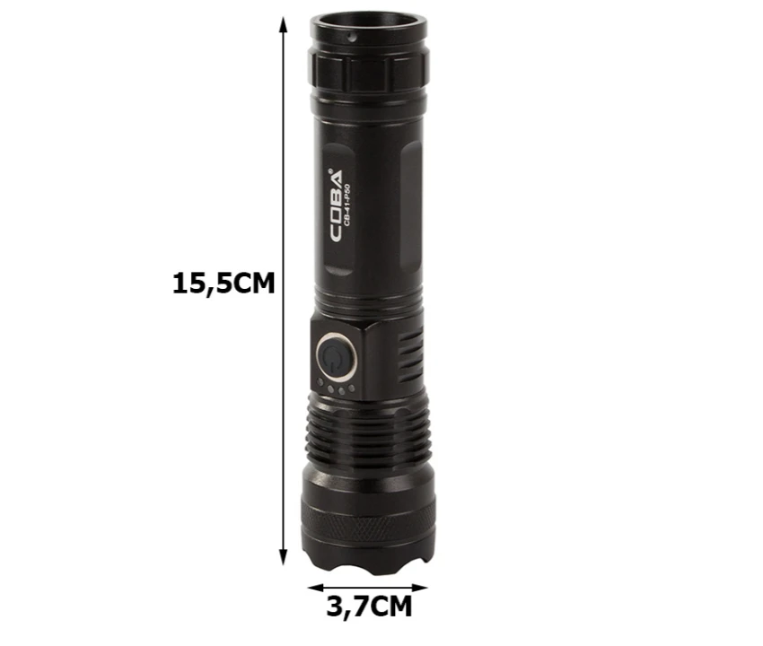 Įkraunamas taktinis LED žibintuvėlis xhp50