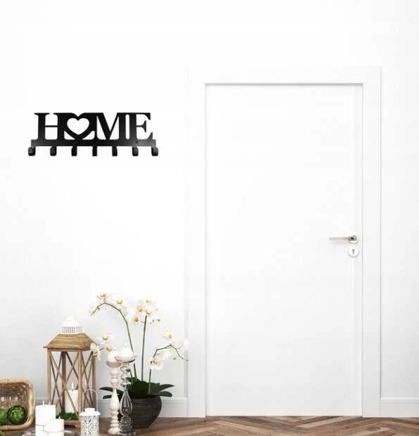 Kabykla rūbams ir raktams Home, 40cm, juodos spalvos