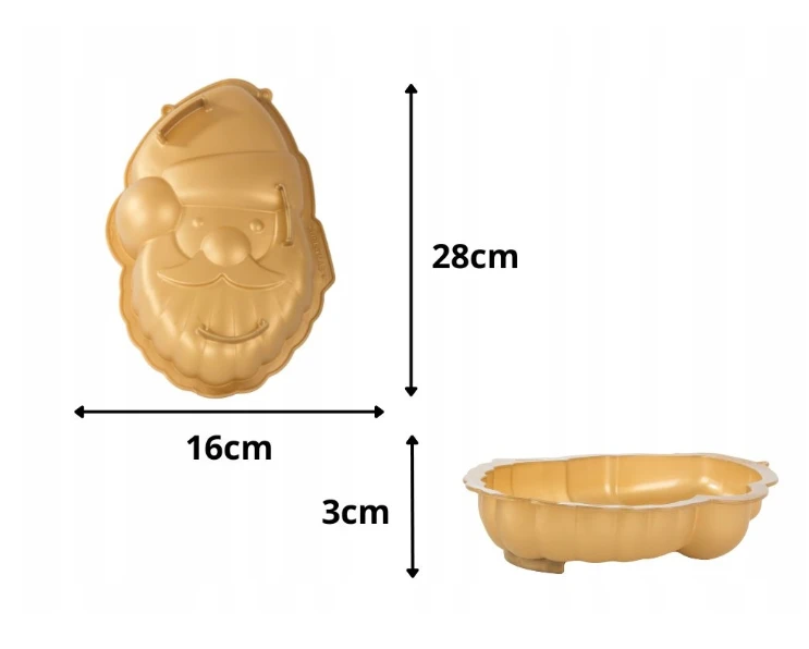 Kalėdinė silikoninė kepimo forma Santa