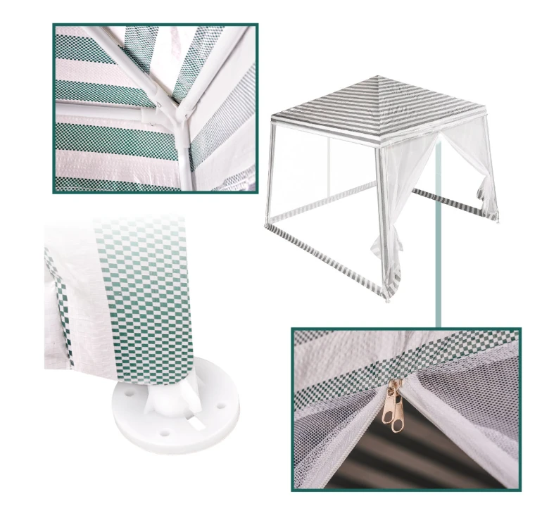 Lauko pavėsinė 2,4x2,4 m, balta