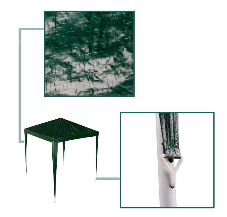 Lauko pavėsinė 2x2 m, žalia
