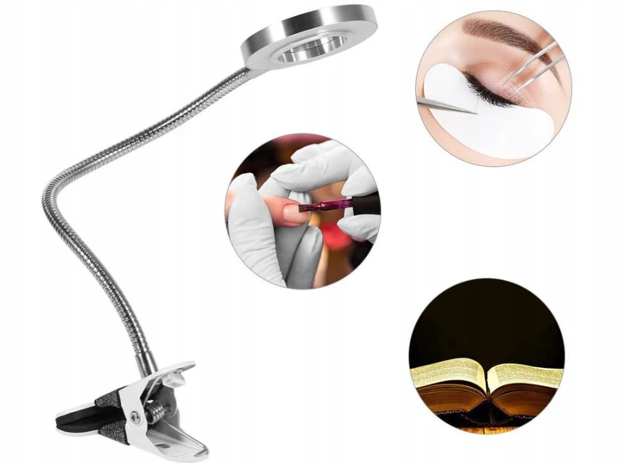 LED kosmetinė stalinė lempa su spaustuku