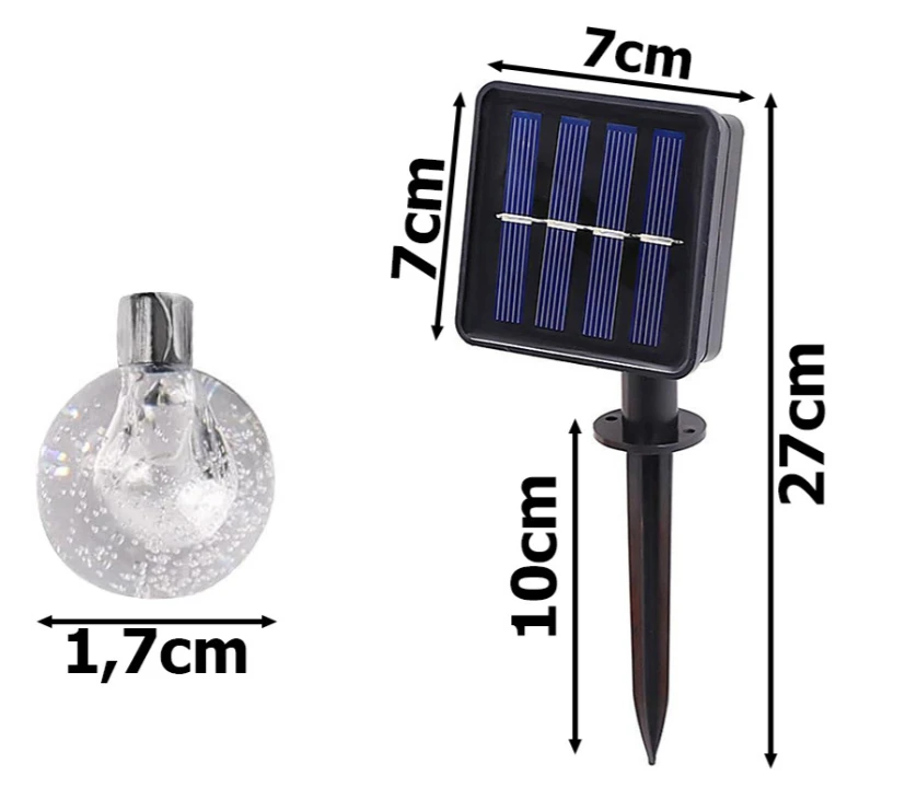 LED lempučių girlianda sodui