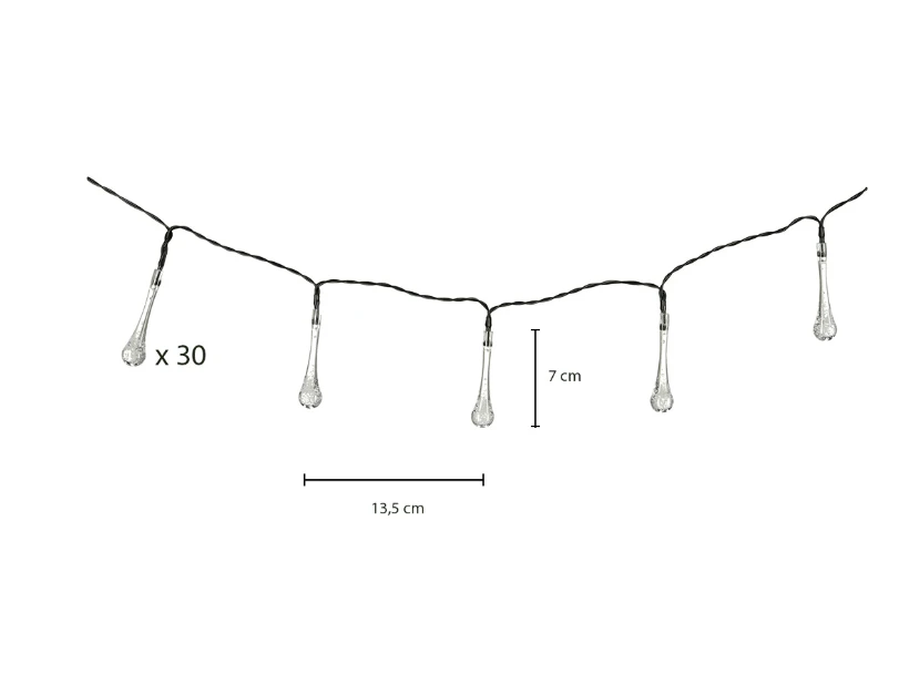 LED lempučių girlianda sodui, 6,5m