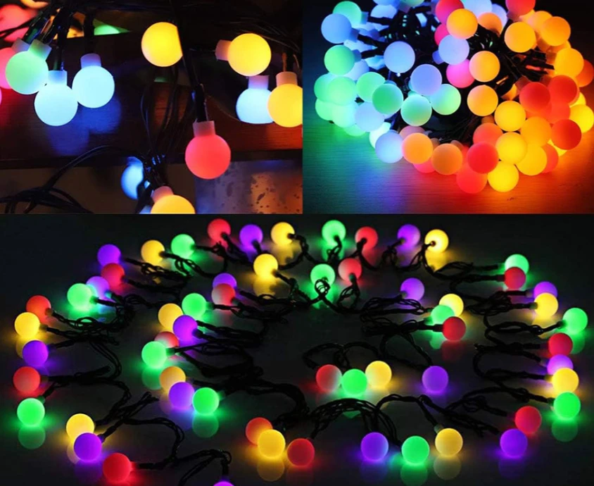 LED lempučių girlianda sodui, 6,9m