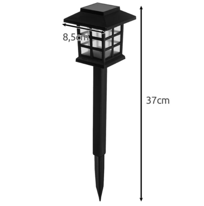 LED Sodo šviestuvai su saulės baterija, 6 vnt.