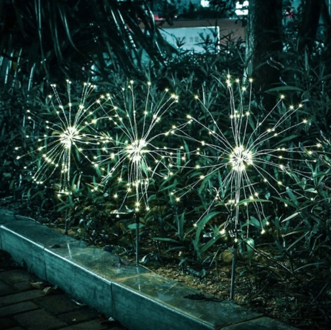 LED Sodo šviestuvai su saulės baterija Dandelion, 2 vnt.