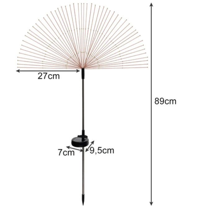 LED Sodo šviestuvai su saulės baterija Dandelion, 2 vnt.