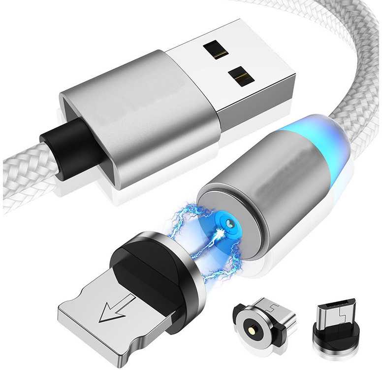 Magnetinis įkrovimo laidas 3w1 micro typ-c