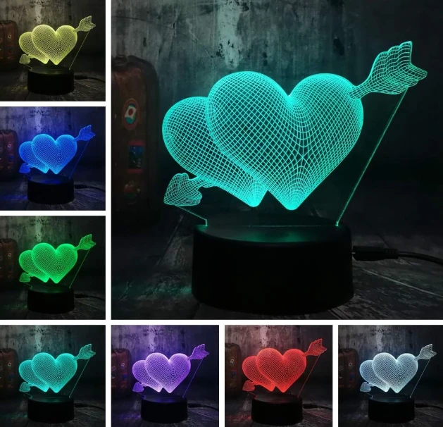 Naktinė lempa Hearts ZD98E