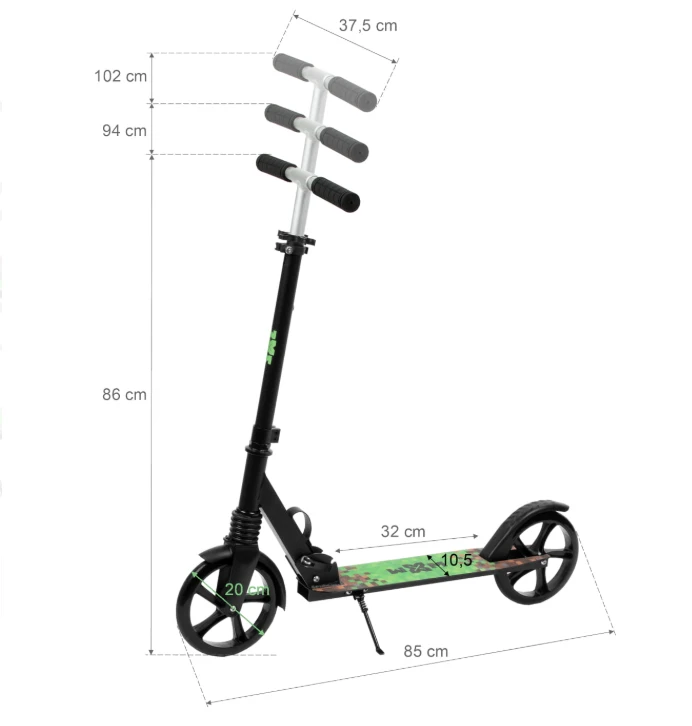 Paspirtukas Driff, žalias