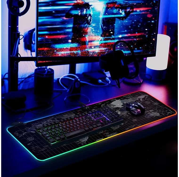 Pelės kilimėlis žaidimams su LED apšvietimu XXL
