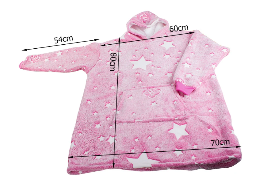 Pink Tamsoje šviečiantis pledas - džemperis Rožinė