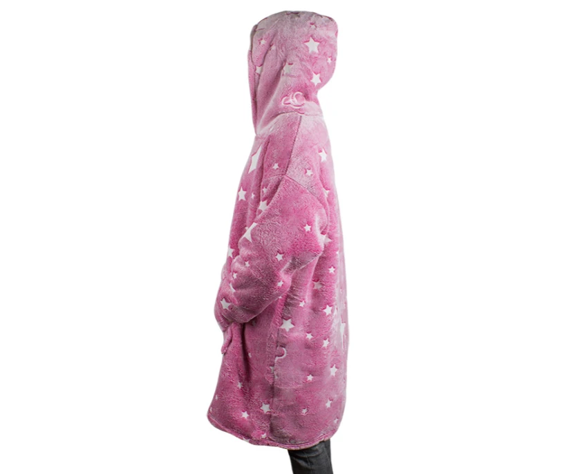 Pink Tamsoje šviečiantis pledas - džemperis Rožinė