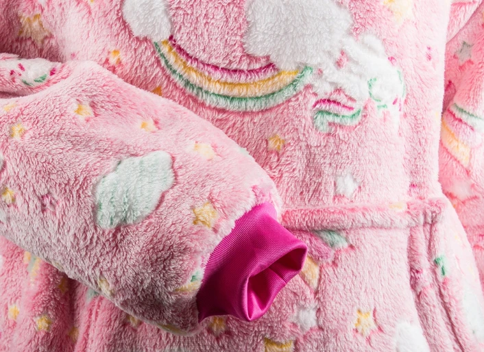 Pink Tamsoje Šviečiantis Vaikiškas Pledas - Džemperis Rožinė