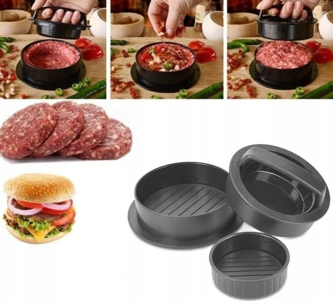 Presavimo forma mėsainiams, 3in1