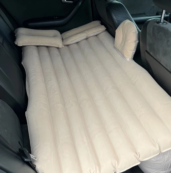 Pripučiamas čiužinys su pompa automobiliui, 80x130 cm