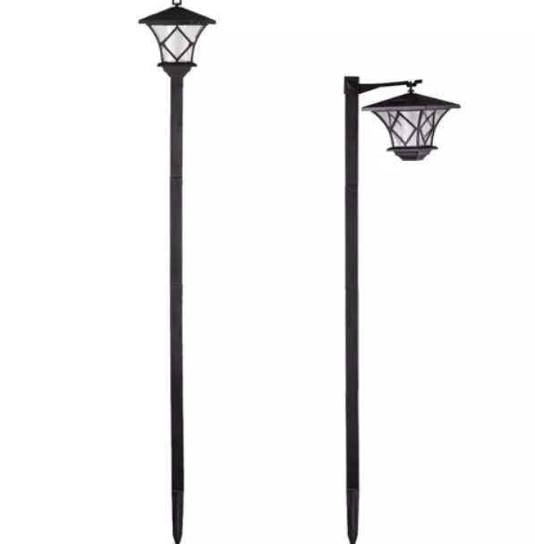 Reguliuojamo aukščio sodo LED žibintas su saulės kolektoriumi, 57-155 cm, 1 vnt.