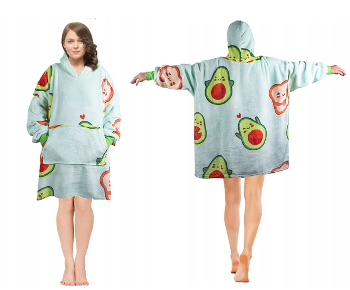Šiltas Pledas - Džemperis "Avokadas 2in1" oversize, XXL