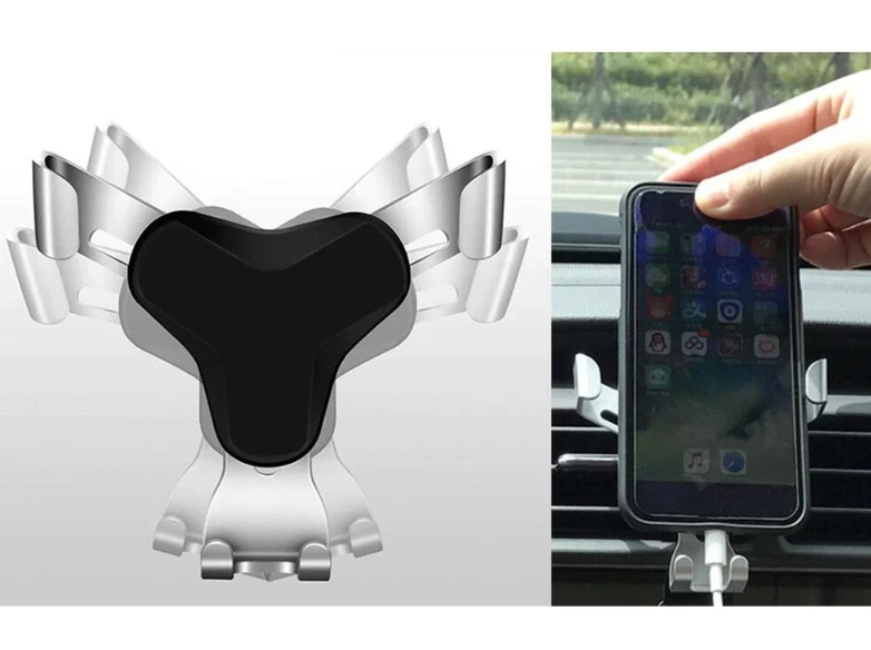 Telefono laikiklis automobiliui, juodas