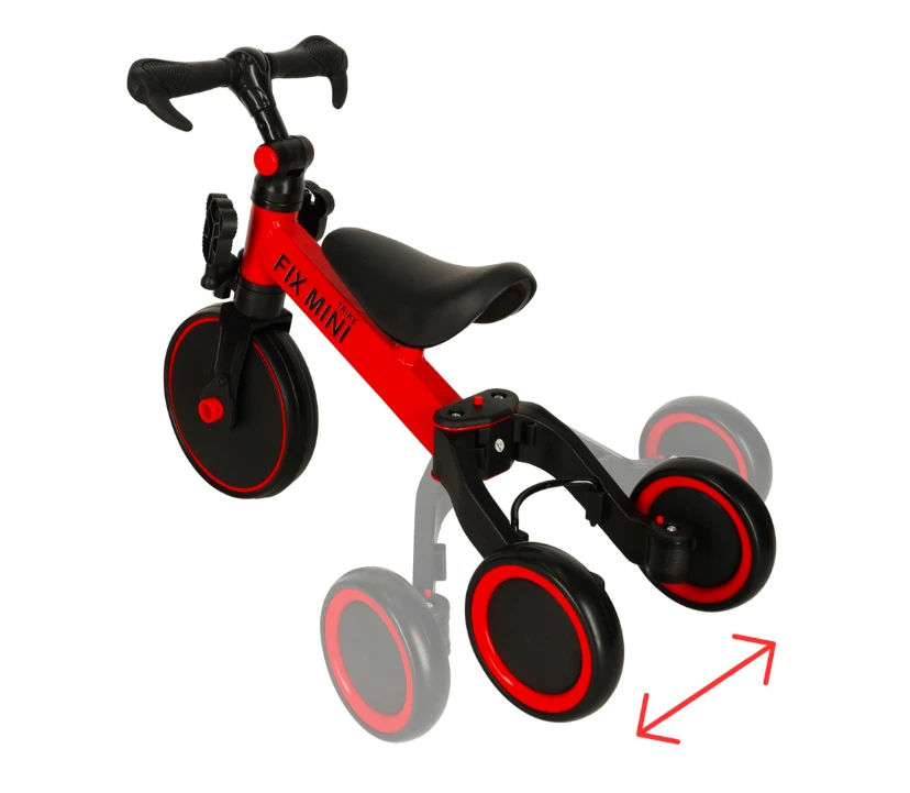 Triratis balansinis dviratukas Trike Fix, raudonas