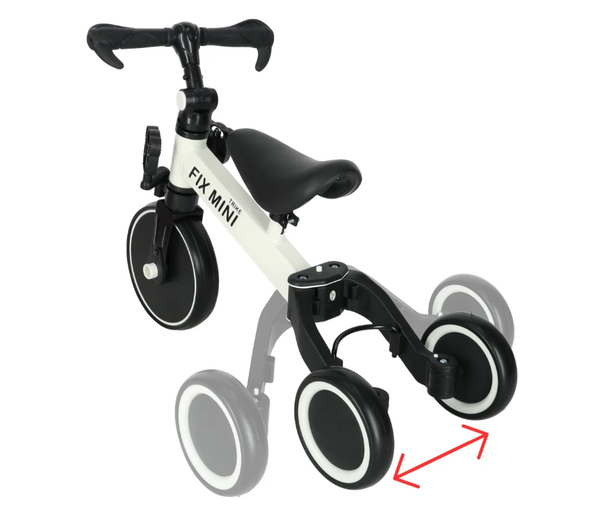 Triratis balansinis dviratukas Trike Fix, baltas