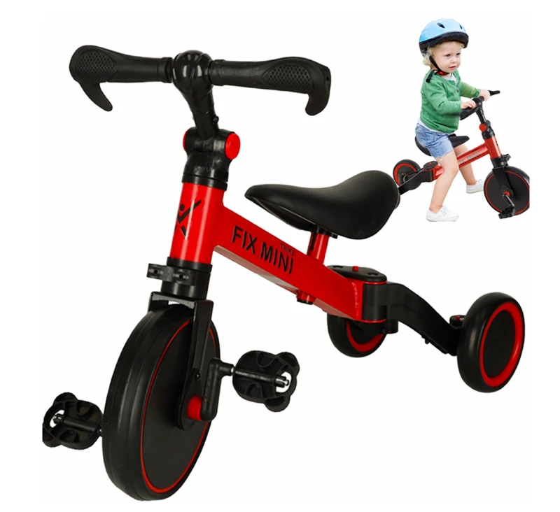 Triratis balansinis dviratukas Trike Fix, raudonas