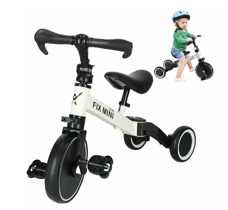 Triratis balansinis dviratukas Trike Fix, baltas
