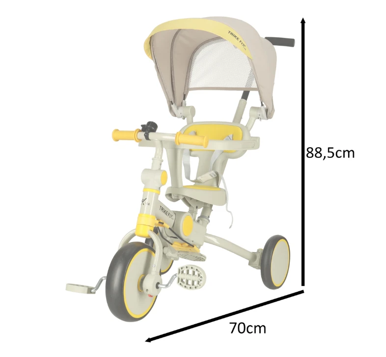 Triratukas Trike Fix 6in1, geltonas