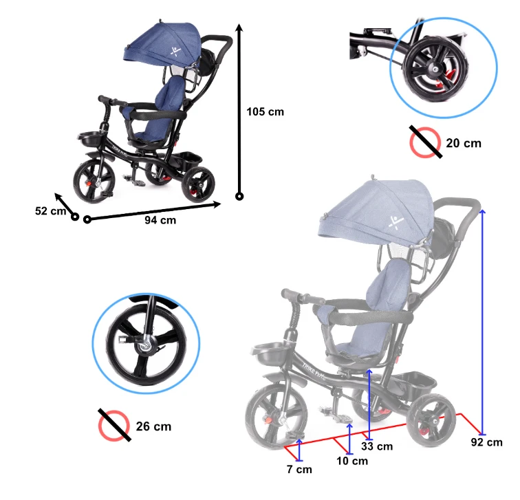 Triratukas Trike Fix Lite, mėlynas