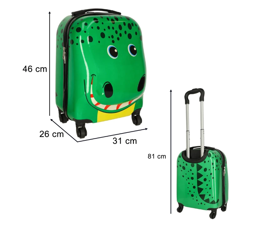 Kelioninis Vaikiškas lagaminas KX3963, žalias