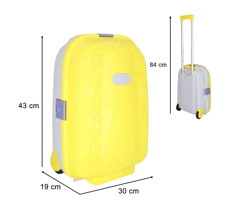 Kelioninis Vaikiškas lagaminas KX3964, geltonas