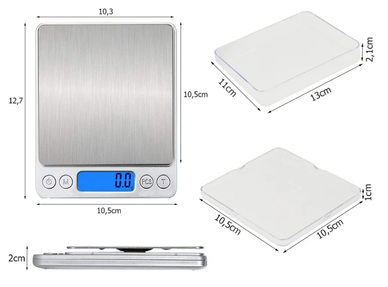 Virtuvinės svarstyklės, 0,5kg 0.1g