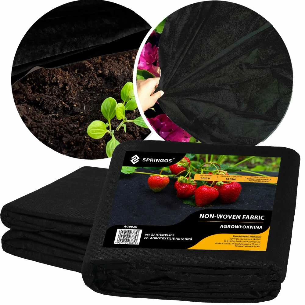 Springos Agrotekstilė nuo piktžolių 1,6x5 m 50g/m2